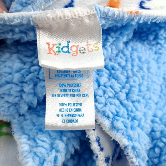 Kidgets Dinosaur Baby Blanket Sherpa Blue Green white ROAR dinos boy plush soft - Picture 4 of 6